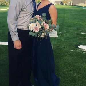 marlene joyce dress navy wedding guest/ bridesmaid